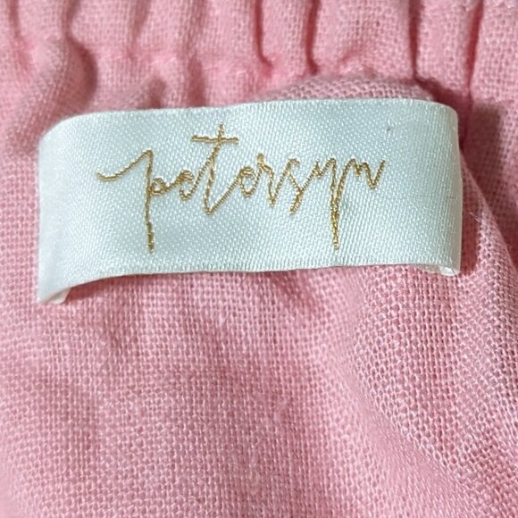 Petersyn  Top Pink Linen Off-Shoulder S - Picture 7 of 8